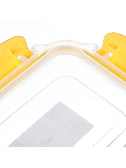 Контейнер пищевой пластик, 1 л, 17х13х10 см, прямоугольный, воздухонепроницаемый, 30862