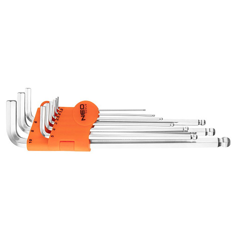 Ключи шестигранные, 1.5-10 мм, набор 9 шт, NEO Tools, 09-525