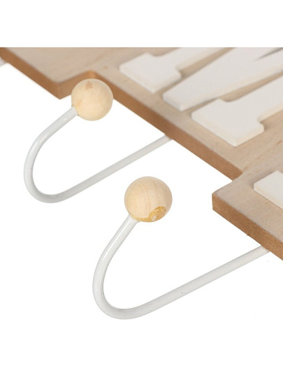 Ключница 29х20 см, МДФ, 4 крючка, на декоративном панно, Y6-10517