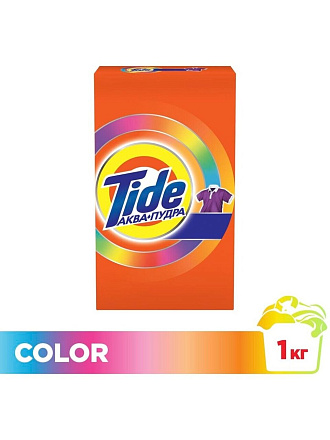 Стиральный порошок Tide, 1 кг, автомат, для цветного белья, Color