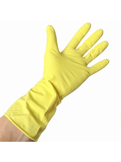 Перчатки хозяйственные резина, размер M, желтые, Марья Искусница, Y4-4987