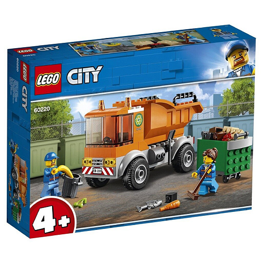 Конструктор Lego, City, Мусоровоз, 3-5 лет, 90 деталей, 60220