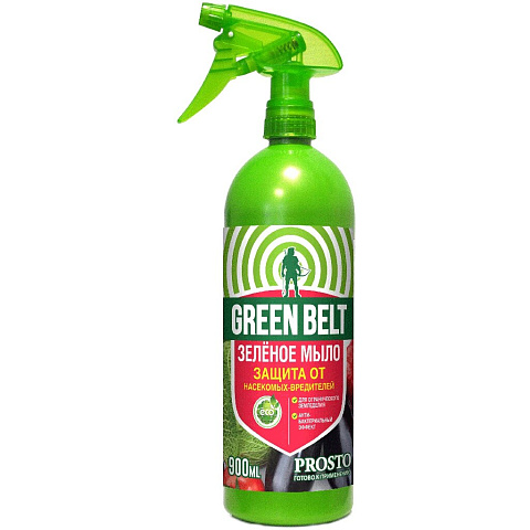 Инсектицид Зеленое мыло Prosto, от различных видов насекомых, универсальный, спрей, 900 мл, Green Belt
