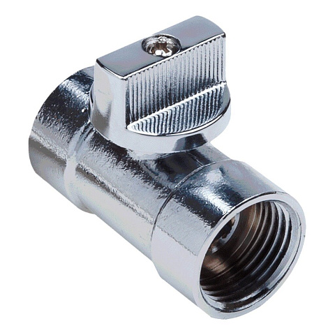 Кран для бытовых приборов, 1/2", г-г, прямой, хром, AquaLink
