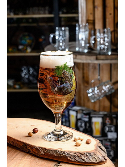 Бокал для пива, 625 мл, стекло, Декостек, Трофейная охота, 604/1-ДЗ4