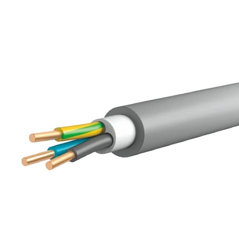 Провод NUM, 3х1.5 мм², 100 м, силовой, ГОСТ, серый, ККЗ