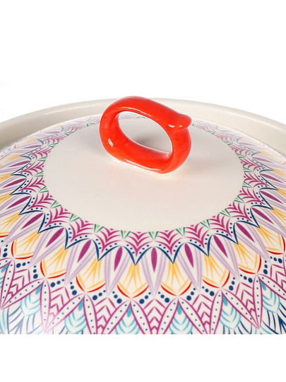 Кастрюля для запекания керамика, 24х10 см, 1.6 л, круглая, с крышкой, Восток, Y6-10192/Y4-9178