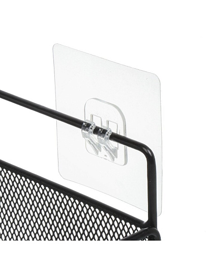 Полка подвесная металл, настенная, 40х15.5х15.5 см, черная, A340123