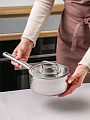 Ковш нержавеющая сталь, 1.7 л, крышка стекло, металлическая ручка, индукция, сталь 304, Daniks, Навия, SD-0136-16S - фото 7