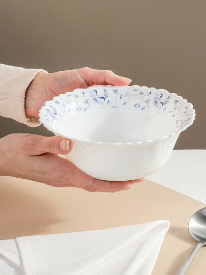 Салатник стеклокерамика, круглый, 18х6.9 см, 0.7 л, Эдем, Daniks, LHW 70/1059