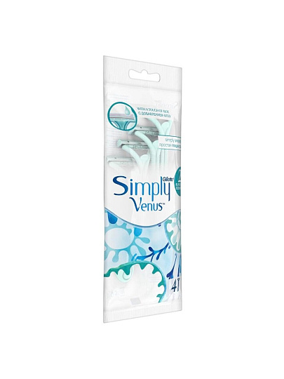 Станок для бритья Gillette, Simply Venus, для женщин, 4 шт, одноразовые