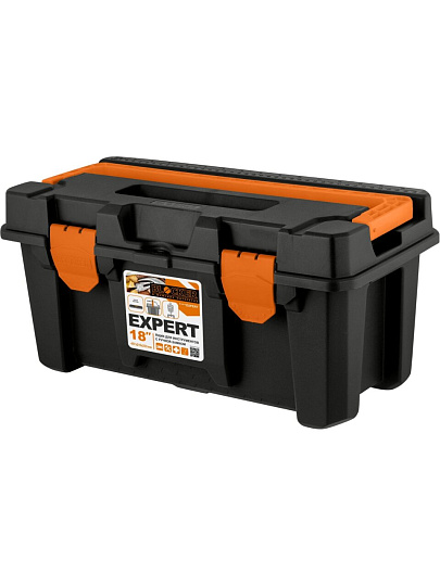 Ящик для инструментов, 18 '', пластик, Blocker, Expert, без замка, ручка-замок, черный, оранжевый, BR393610028