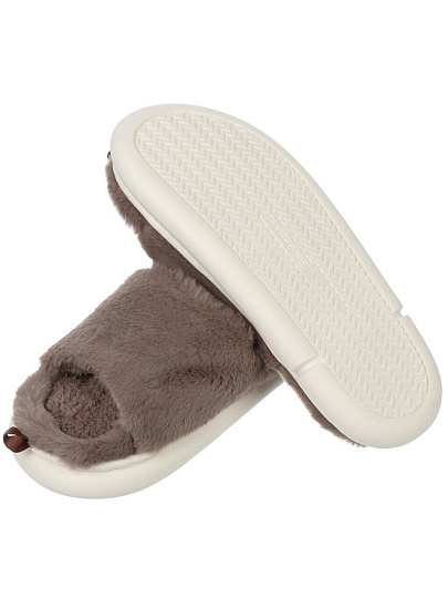 Тапки для женщин, коричневые, р. 40-41, открытые, Bear, A210144