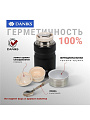 Термос нержавеющая сталь, 0.75 л, широкая горловина, Daniks, колба нержавеющая сталь, с ложкой, черный, J-004 - фото 3