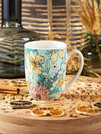 Кружка керамика, 340 мл, Y4-8049, в ассортименте