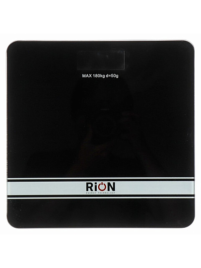 Весы напольные электронные, Rion, BB-702, стекло, до 180 кг, LCD-дисплей, черные