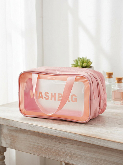 Косметичка 25х15х17 см, ПВХ, A080078, прямоугольная, застежка молния, в ассортименте