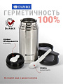 Термос для еды, нержавеющая сталь, 1 л, Daniks, колба нержавеющая сталь, с ложкой, SL-100MF-1 - фото 3