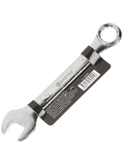 Ключ комбинированный, Bartex, 15 мм, CrV сталь, Эко