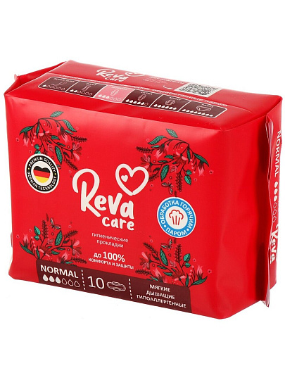 Прокладки женские Reva Care, Normal, дневные, 10 шт
