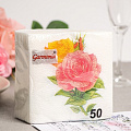 Салфетки бумажные Гармония Цвета, Розы, 50 шт