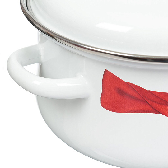 Набор посуды эмалированная сталь, 6 предметов, кастрюли 2,3,4 л, индукция, Магнитогорская эмаль, Бант, 7-316/4М