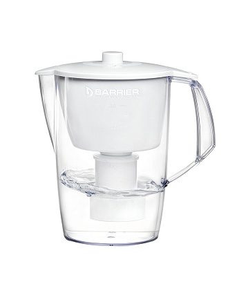 Фильтр-кувшин Барьер, Лайт, для холодной воды, 1 ступ, 3.6 л, белый