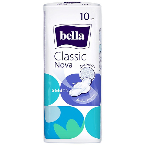 Прокладки женские Bella, Classic Nova drainette, 10 шт, BE-012-RW10-E06