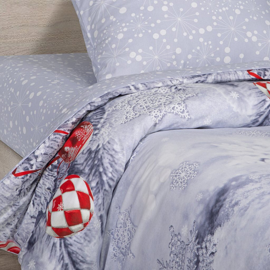 Постельное белье 1.5-спальное, простыня 150х215 см, 2 наволочки 70х70 см, пододеяльник 145х215 см, АртПостель, поплин, Время чудес 900