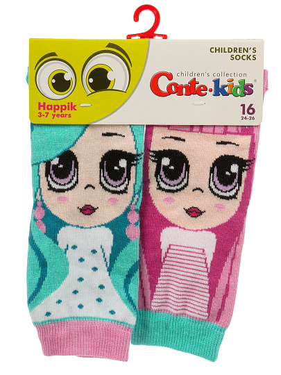 Носки детские Conte-kids, Tip-top Веселые ножки, 463, мальва-бирюза, р. 16, 17С-10СП