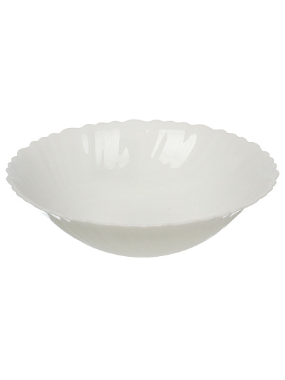 Салатник стеклокерамика, круглый, 19х6 см, 0.7 л, Белый, Daniks, LHDW 75, белый