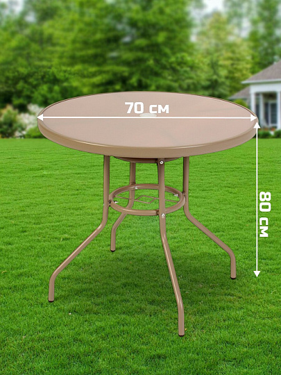 Мебель садовая Пуэрто NEW, стол, 70х80 см, 2 стула, 110 кг, 43х57х72 см, полиэтилен, металл, C010145