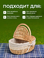 Корзина 40х30х18 см, овальная, плетеная, с крышкой, B090087 - фото 3