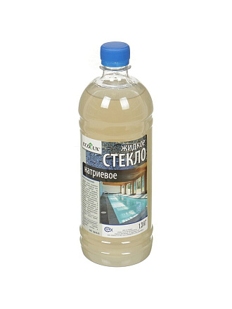 Жидкое стекло 1.3 кг, натриевое, Ecolux