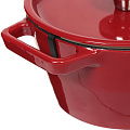 Кастрюля чугунная эмалированная Pyrex SC5AC20/5141, 2.2 л, красная - фото 3