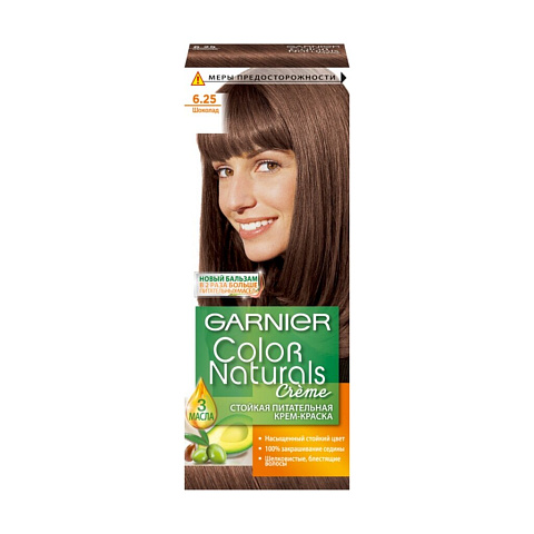 Краска для волос, Garnier, Color Naturals, 6.25, шоколад, 110 мл