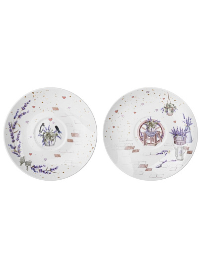 Набор чайный фарфор, 12 предметов, на 6 персон, 275 мл, Lefard, Лавандовые коты, 425-173, подарочная упаковка