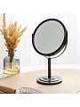 Зеркало настольное, 15.5х25 см, двухстороннее, круглое, с увеличением, черное, A070023 - фото 2