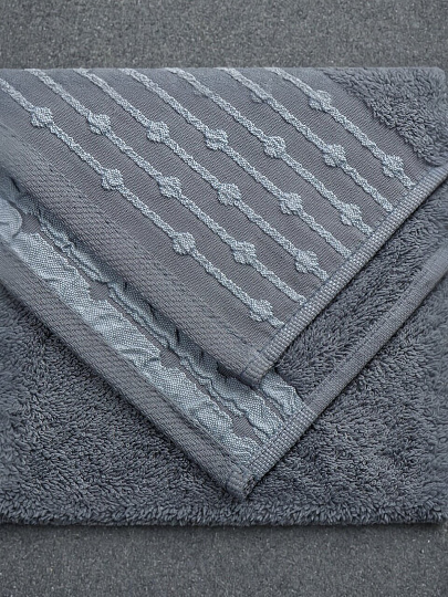 Полотенце банное 50х90 см, 100% хлопок, 470 г/м2, Дафна, темно-голубое, Узбекистан, 31115090