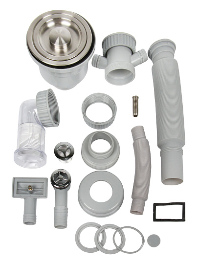 Сифон для мойки, 3" 1/2х40, пер универс, с отвод,с гофр, NORDFORM Orio, Д-11053У