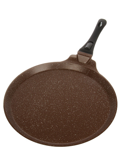 Сковорода для пиццы 35 см, антипригарное покрытие, Горница, шоколад, съемная ручка, с353аш