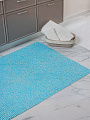 Коврик для ванной, антискользящий, 0.8х15 м, вспененный ПВХ, пузырьки на голубом, Homemat Aquatic, V7