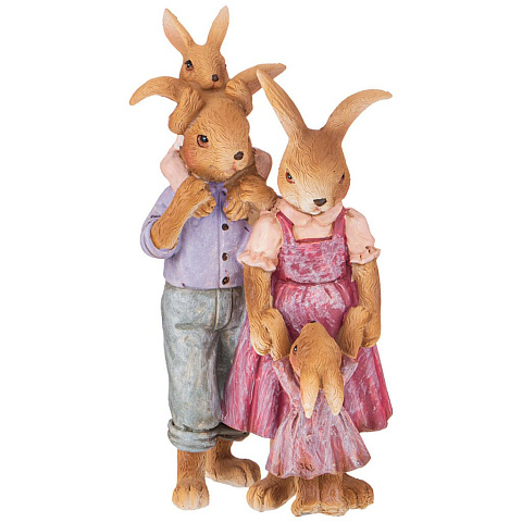Фигурка "кролики" 8,5x6,5x15 см серия "country life", 162-897