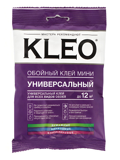 Клей для всех видов обоев, Kleo, Мини, 12 кв.м., 60 г, пакет, К1-О-1111