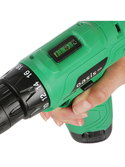 Дрель-шуруповерт аккумуляторный, Oasis, 12 В, быстрозажимной патрон, 1 скорость, 1x1.3 Ач, коробка, Eco AV-12