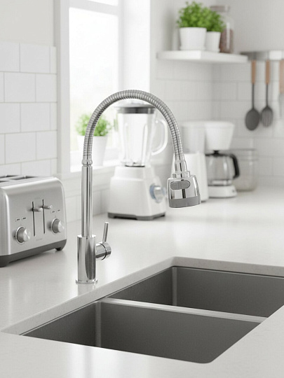 Излив смесителя гибкий для кухонного смесителя, индивидуальная упаковка, ComfortFactor, 43256-10