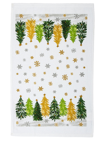 Полотенце кухонное махровое, 38х63 см, 250 г/м2, 100% хлопок, Wellness, Тайга, Китай