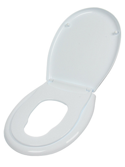 Сиденье для унитаза пластик, Океан Lux, с детской накл., бел, ЕК-407D-01