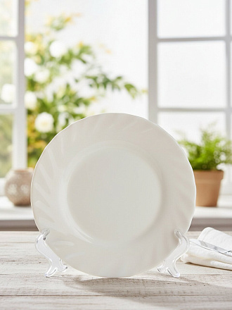 Тарелка пирожковая, стеклокерамика, 15.5 см, круглая, Trianon, Luminarc, D7501