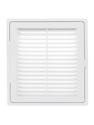Решетка вентиляционная пластик, 150х150 мм, с сеткой, с дверцей, Event, 1515ДФ